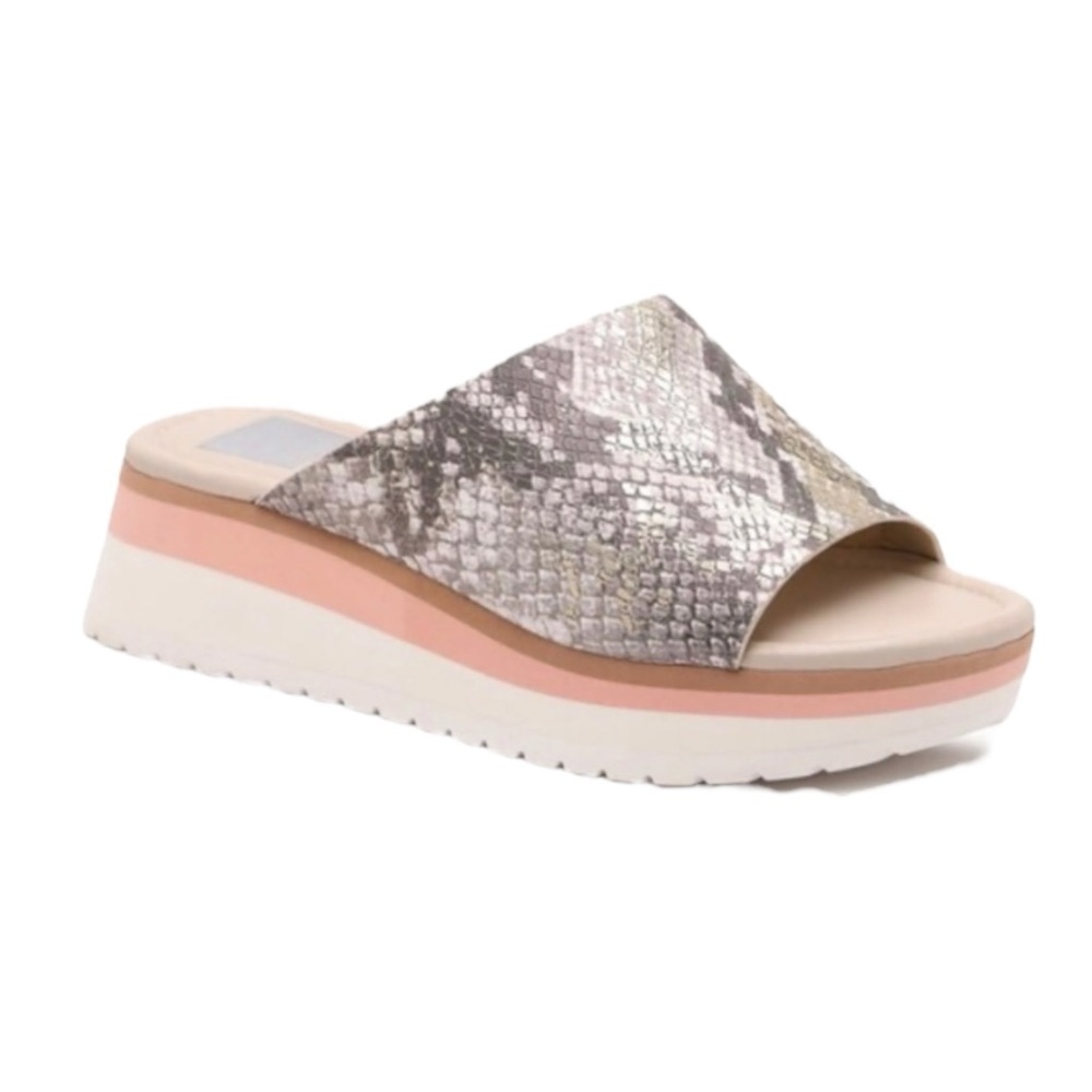 Dolce Vita Women’s‎ Size 8 Milo Wedge Sandals Snake Print Colorblock